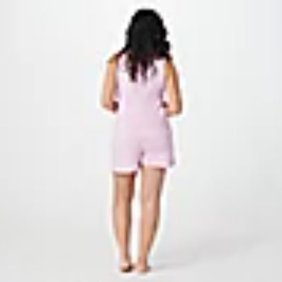 ANYBODY ORGANIC 2 PIECE SET - COTTON JERSEY TANK & SHORT SET ORCHID SIZE XL